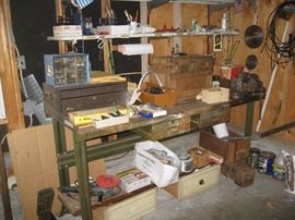 Metal work bench and tools
