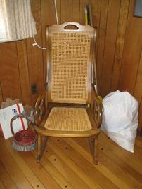 Cane back rocker - seat needs repair