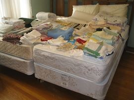 Linens and twin mattresses