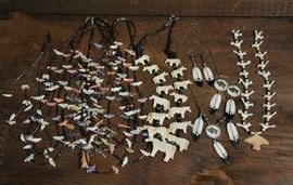 Lot 148: Several South Western necklaces and two pairs of earrings