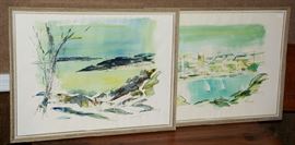 Two watercolors by A. Birdsey 