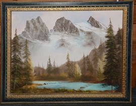 Modern painting, Canadian Rockies, Eva Lor