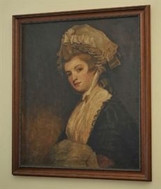 Portrait woman in bonnet, ca.1880