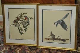 Two bird litho's, Ray Harm