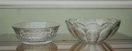 Two Heisey glass bowls