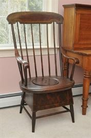 Grain painted potty chair