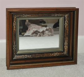  Walnut mirror, square