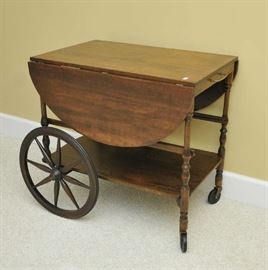 Mahogany tea cart