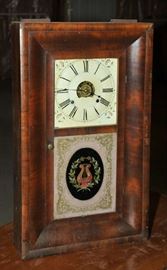 Empire shelf clock Benedict & Burnham-lyre