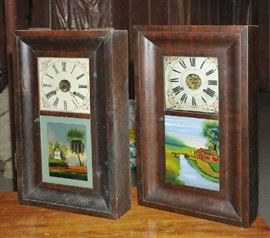 Two Empire shelf clocks, C. Jerome and other