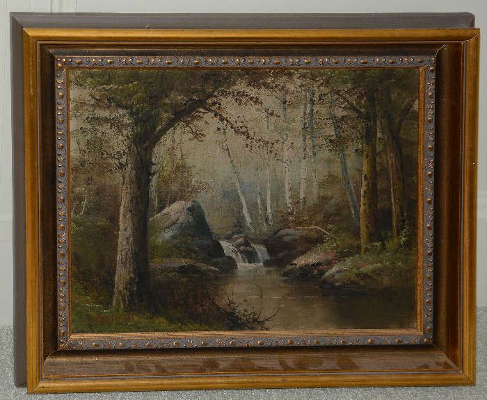 Landscape with stream, C.T. Mitchell
