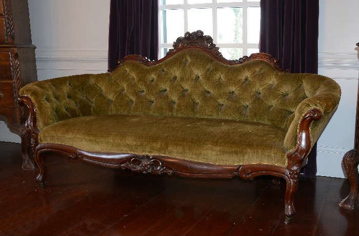 Victorian carved sofa