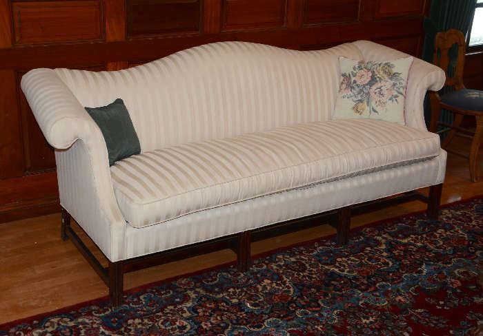 Pair of Laine of Hickory Chippendale style sofas