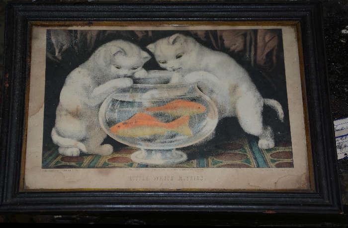 "Little White Kitties", Currier & Ives