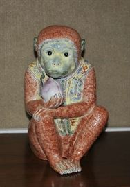 Chinese porcelain monkey - 15.5"H