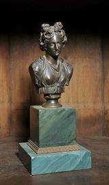Bronze bust, Barbedienne foundry - 13.25"H 