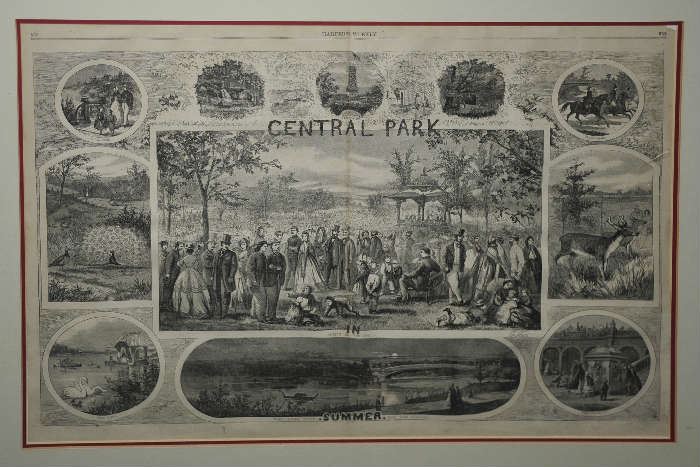 Central Park print, Harper's Weekly