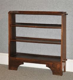 Rosewood bookshelves, through tenon in the arts and crafts style, keys missing 