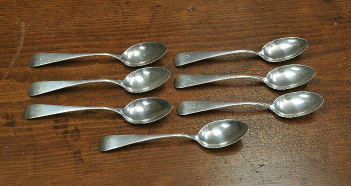 Assorted sterling spoons 
