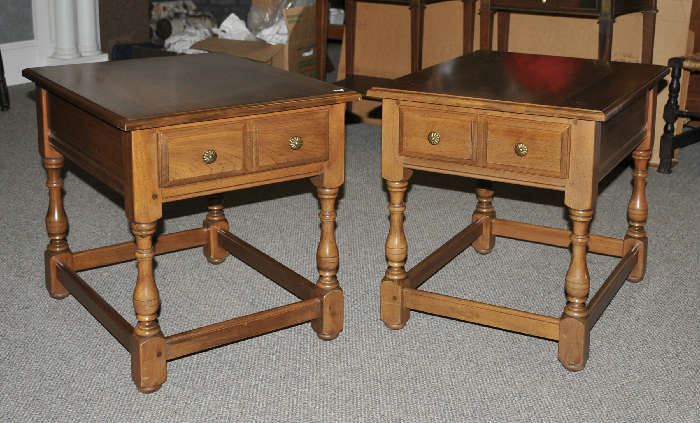 Pair of cherry end tables/stand 