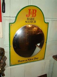 J&B rare scotch wall sign 