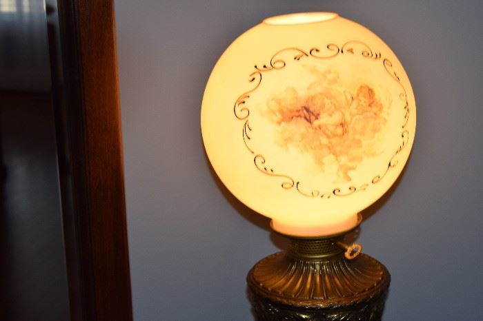 Floor Lamp Hand Painted Globe Type Shade