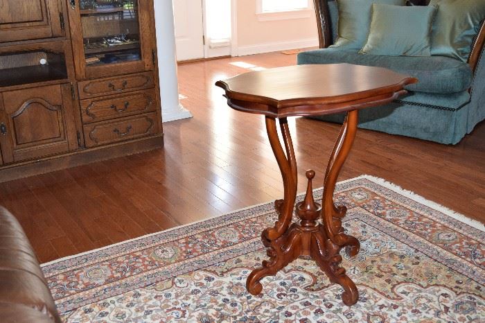 Ornate Carved Accent/End Table 30" Tall X 19" Wide X 27" Deep