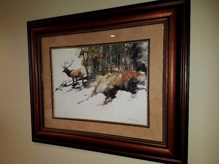 Signed and Numbered Elk Picture