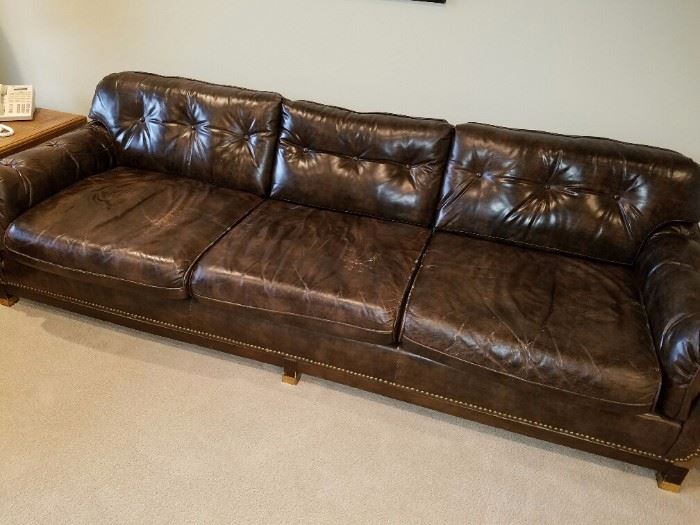 Distressed Leather Sofa - Rustic and Fabulous