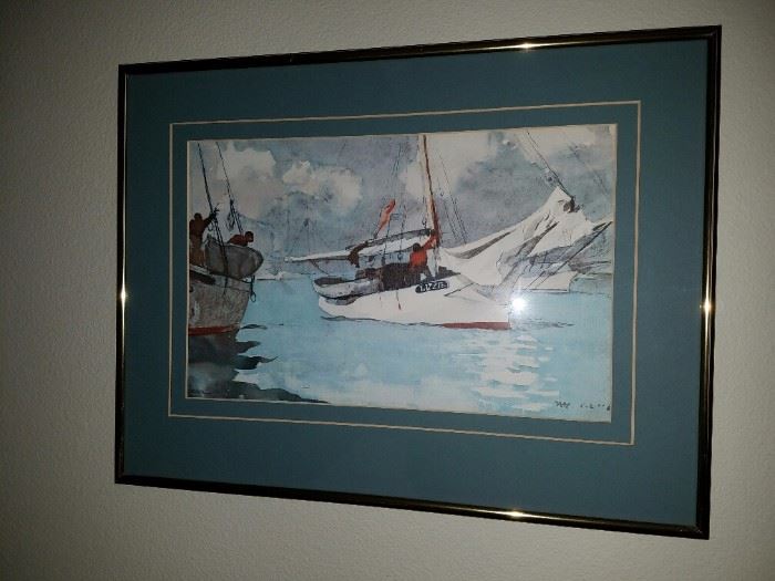 Winslow Homer print framed