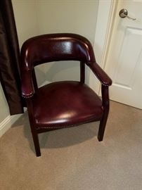 A good shot of one of the 6 Leather Chairs