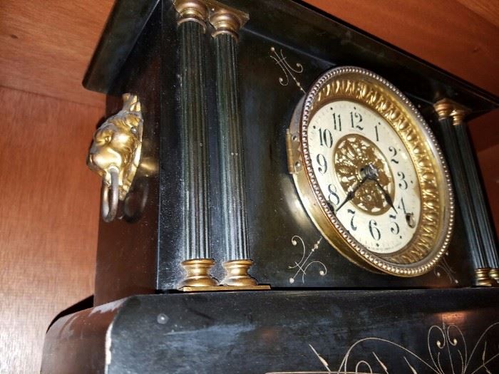 Smith Thomas Clock with Lion Sides