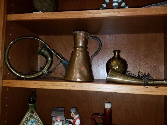 Vintage and contemporary brass and copper items