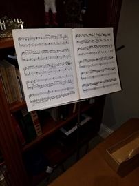 Music Stand and lots of music