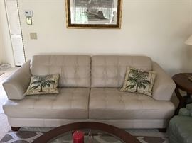 very nice leather sofa 90 inches long