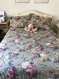 full size french provincial bedroom set, one night stand with dresser