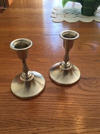 Pewter candle holders