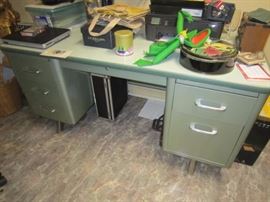 Great vintage metal executive desk