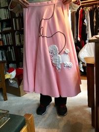 Honest-to-goodness pink felt poodle skirt
