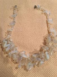 Russian moonstone (?) necklace