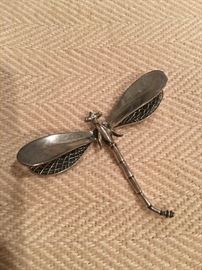 Large .925 dragonfly brooch