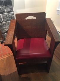 Pair Roycroft/Stickley chairs 