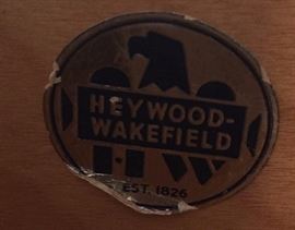 Heywood Wakefield Bedroom Suite: Dresser, Vanity w Mirror, Nightstand and Bed