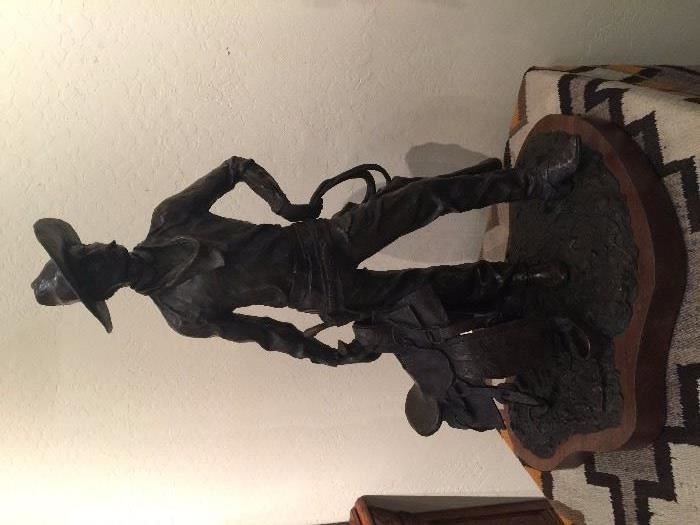 Daro Flood "Cowman" Bronze Sculpture