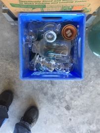 Antique Glass Bottles, Jars & What Nots