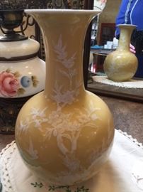 Cameo style ceramic vase. 