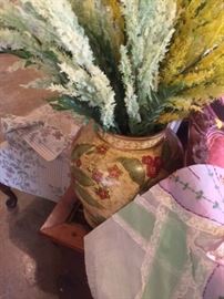 Vase with dried floral