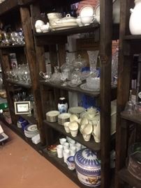 lead crystal, Antique Milk Glass, TNT China, Iona Dishes, Chamber Pots