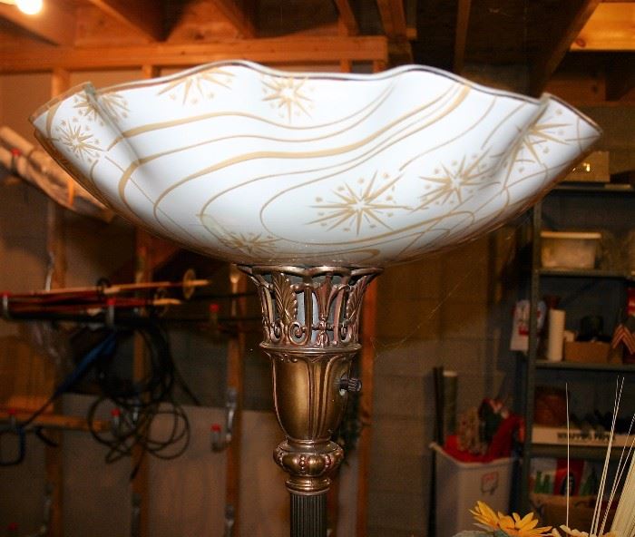 Glass Shade Floor Lamp
