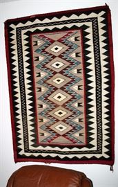 Various Wall Hangings: 40"x56" Red & Black Tapestry 